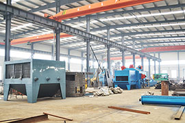 車間擺放的拋丸機(jī)半成品